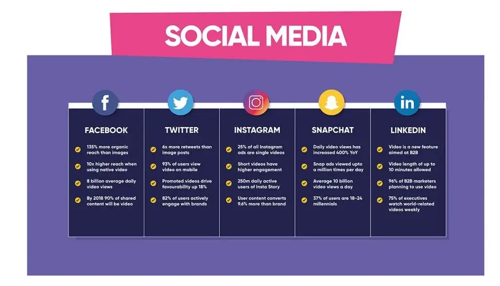 social media platform offers distinct features